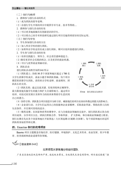 Enactus 创行的优秀项目_创业基础--理论与实务_[共2页]