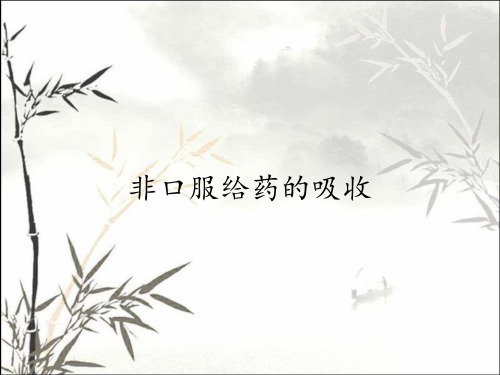 非口服给药的吸收 PPT