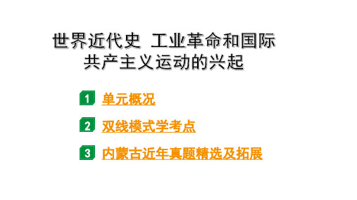 2024内蒙古中考历史二轮中考题型研究 世界近代史 工业革命和国际共产主义运动的兴起(课件)