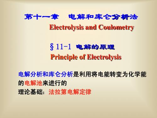 11第十一章 电解和库仑分析