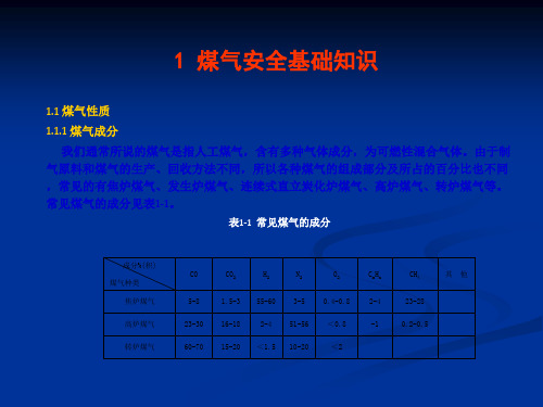 工业煤气知识安全培训PPT课件