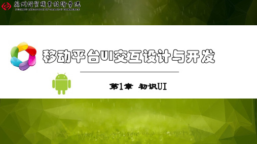 【全版】移动平台UI交互设计与开发初识UI推荐PPT