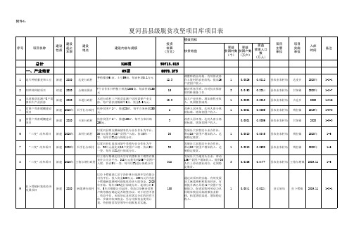 项目表