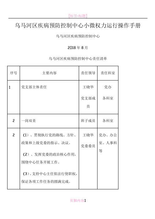 疾病预防控制中心权力运行流程图