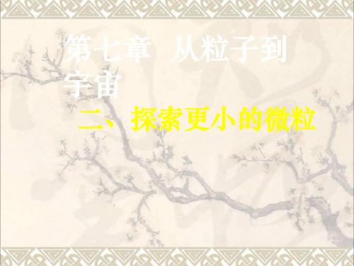八年级物理下册7.2探索更小的微粒同步课件(新版)苏科版