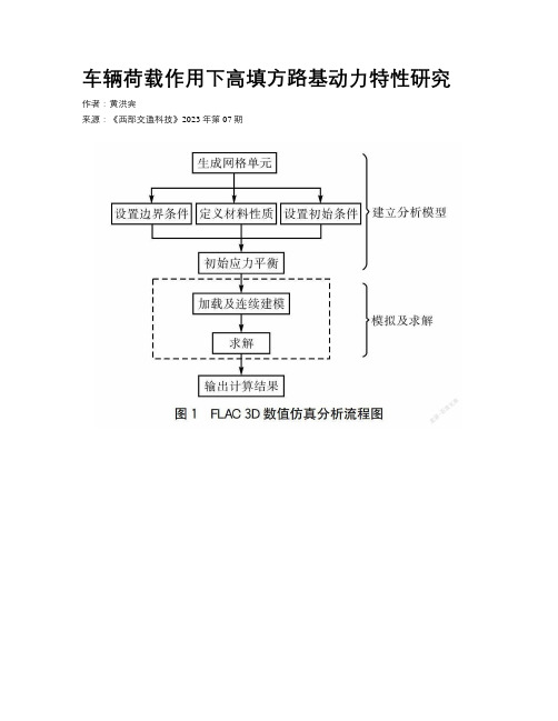 车辆荷载作用下高填方路基动力特性研究