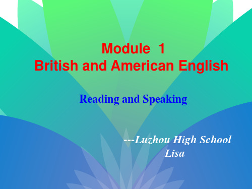 高中英语Module 1 British and American English (3)