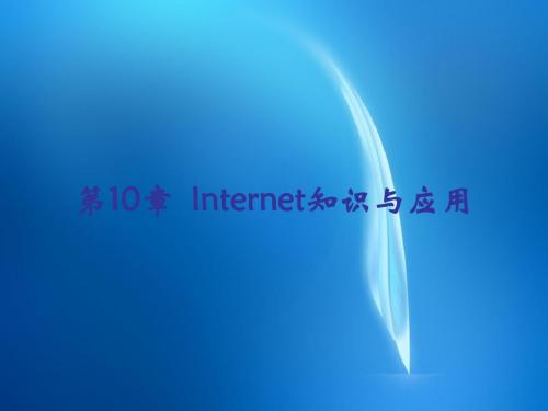 大学计算机基础  第10章Internet知识与应用