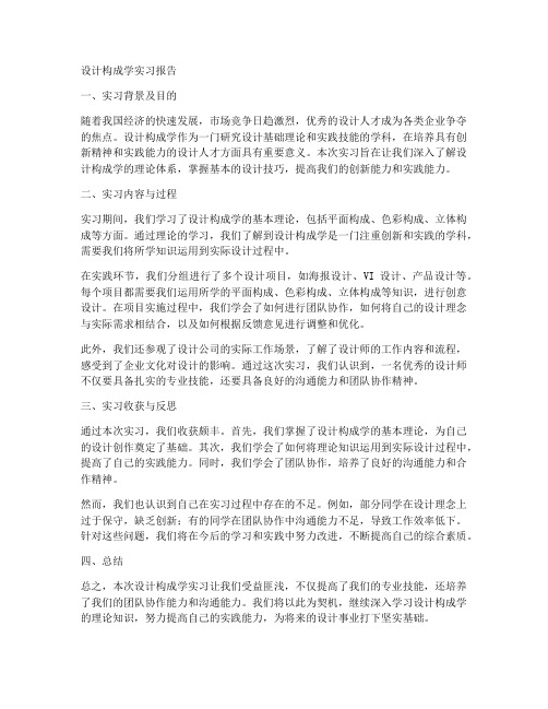 设计构成学实习报告