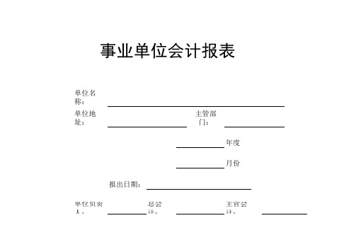 事业单位会计报表20130722