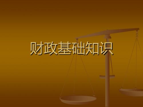 财政基础知识课件