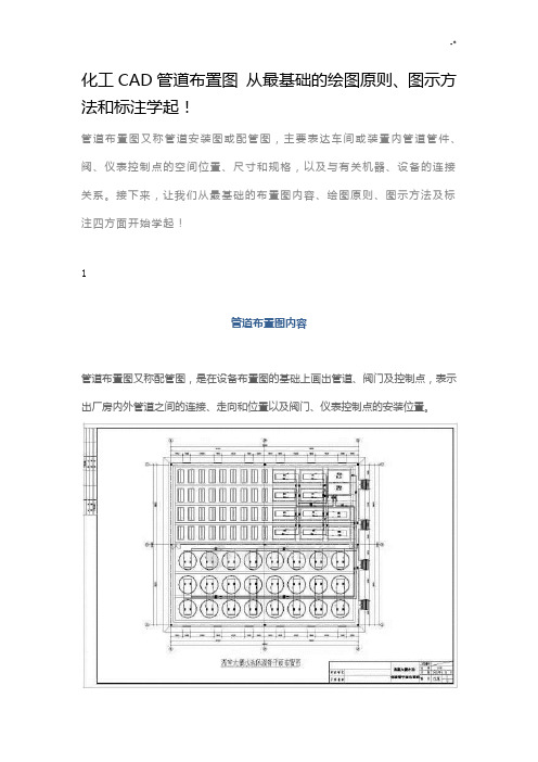 化工CAD管道布置图从最基础学习知识的绘图原则,图示方法和标注学起