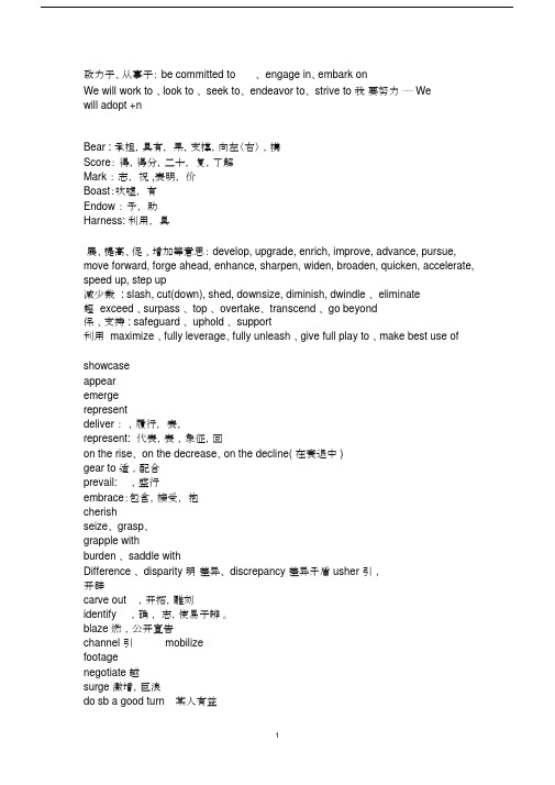 (完整版)CATTI三级笔译常用词组.doc