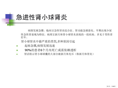 第三节 急进性肾小球肾炎、慢性肾炎