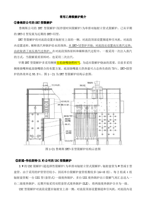 常用乙烯裂解炉简介汇总