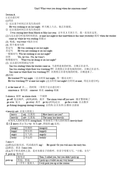 新版新目标英语八年级下册Unit5知识点总结