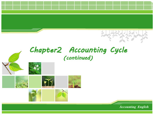 会计英语(西方会计学)chapter2-accounting cycle