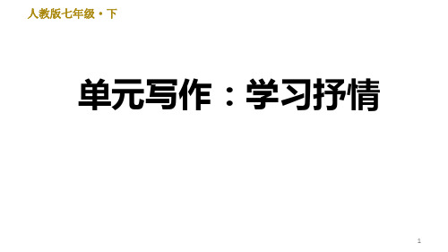 人教部编版七年级语文下册第二单元写作《学习抒情》课件(共26张PPT)