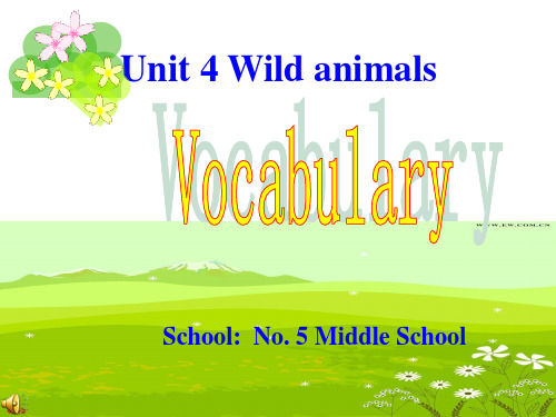 Unit4WildAnimalsVocabulary课件教案说课稿全套资料牛津英语八年级上-8aunit4voca