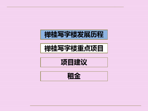 2020年佛山禅桂写字楼市场调查ppt课件