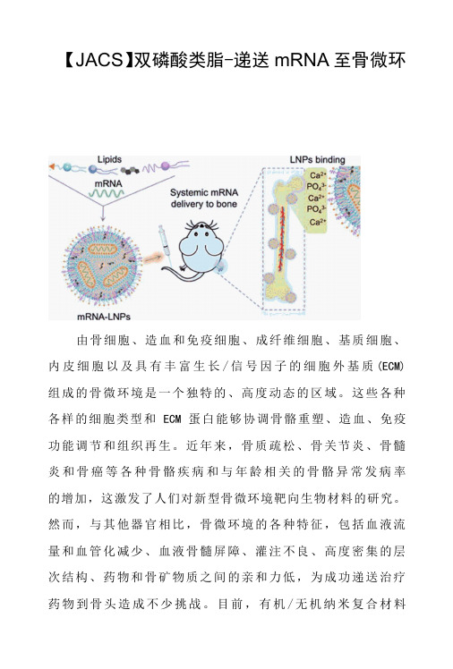 【JACS】双磷酸类脂-递送mRNA至骨微环境