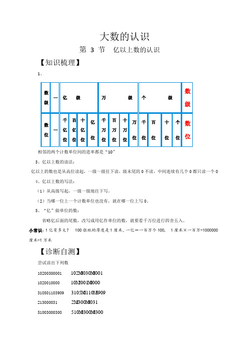 人教版同步教参数学四年级上册-大数的认识：亿以上数的认识