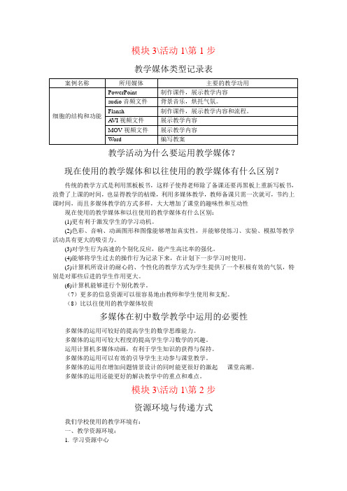 教育技术能力培训模块3答案