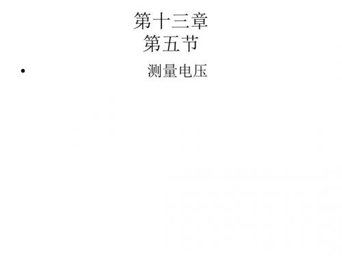 九年级物理全册 14.5 测量电压课件 (新版)沪科版