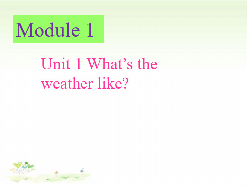 二年级(下)英语公开课- Module 1 Unit 1 What’s the weather li