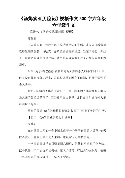 《汤姆索亚历险记》梗概作文500字六年级_六年级作文