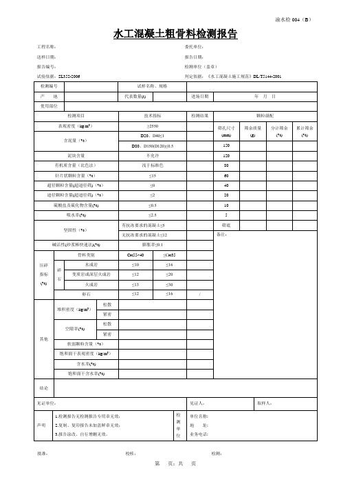 4水工混凝土粗骨料检测报告