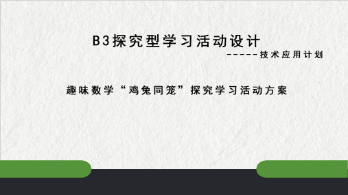 B3探究型学习活动设计--2技术应用计划