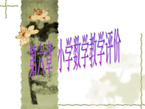 第六章 小学数学教学评价