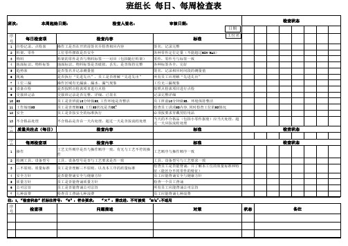 分层审核检查表