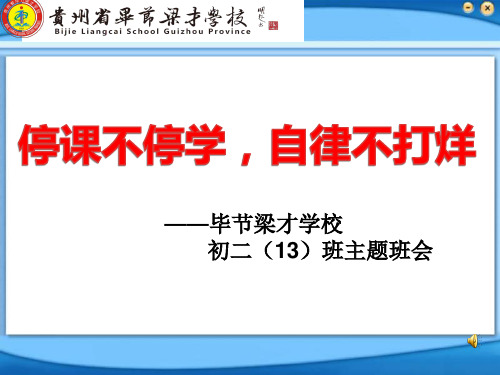 《停课不停学-自律不打烊》主题班会课教学文案