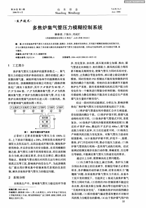 多焦炉集气管压力模糊控制系统