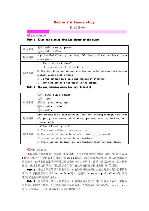 2020年秋八年级英语上册 Module 7 A famous story整体分析 (新版)外研版