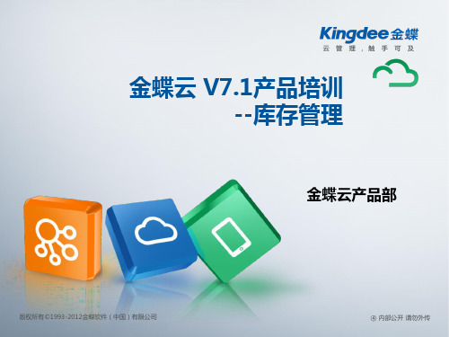 金蝶云K3 Cloud V7.1_产品培训_供应链_库存管理