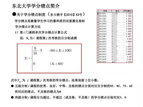 东北大学的绩点算法详解及举例