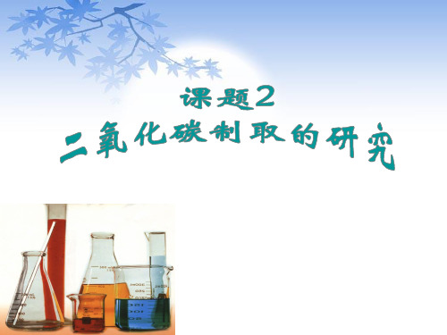 人教版九年级化学上册6.2二氧化碳制取的研究课件