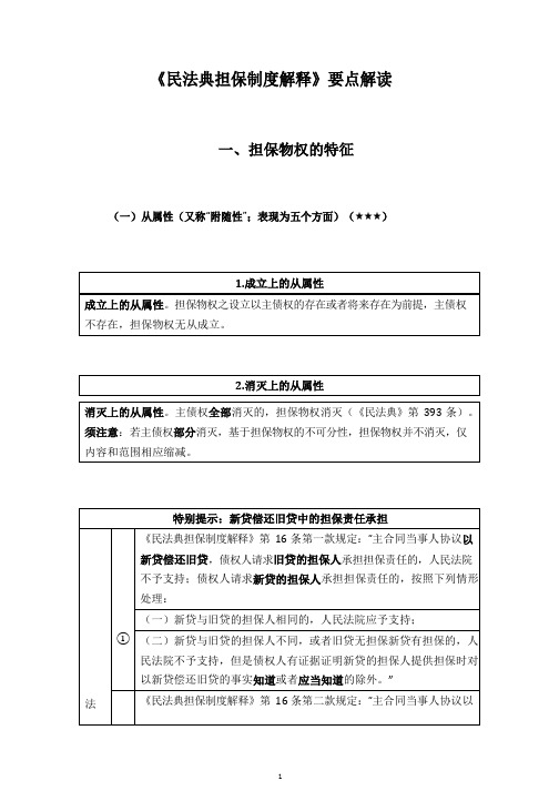 《民法典担保制度解释》要点解读