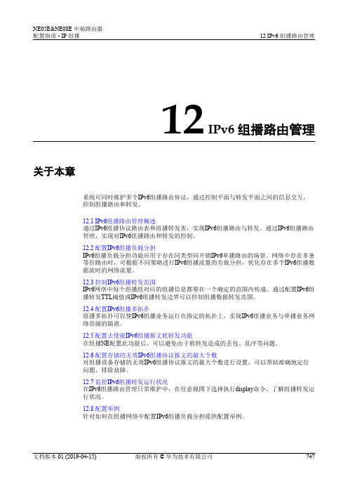 01-12 IPv6组播路由管理