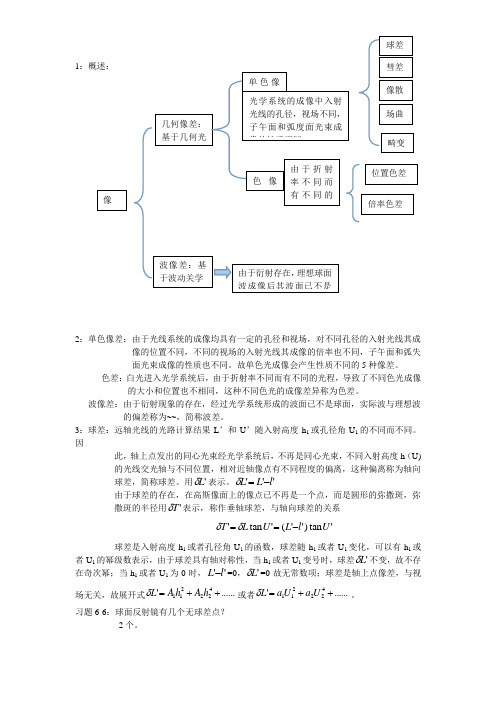 工程光学第6章光线的光路计算及像差理论