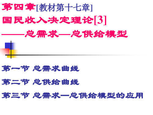 第4章 国民收入决定理论[3]――总需求―总供给模型PPT课件