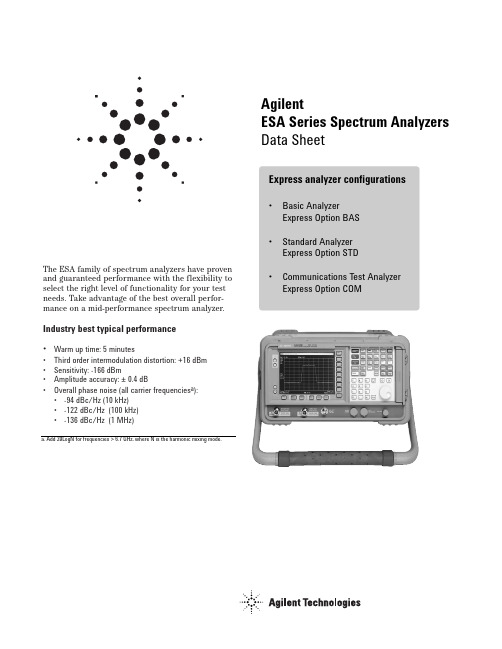 Agilent ESA Series Spectrum Analyzers说明书