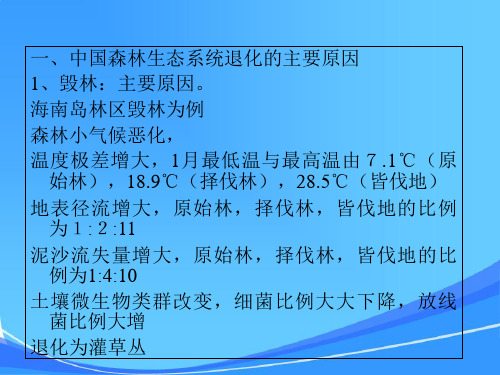 第三章 退化森林生态系统恢复