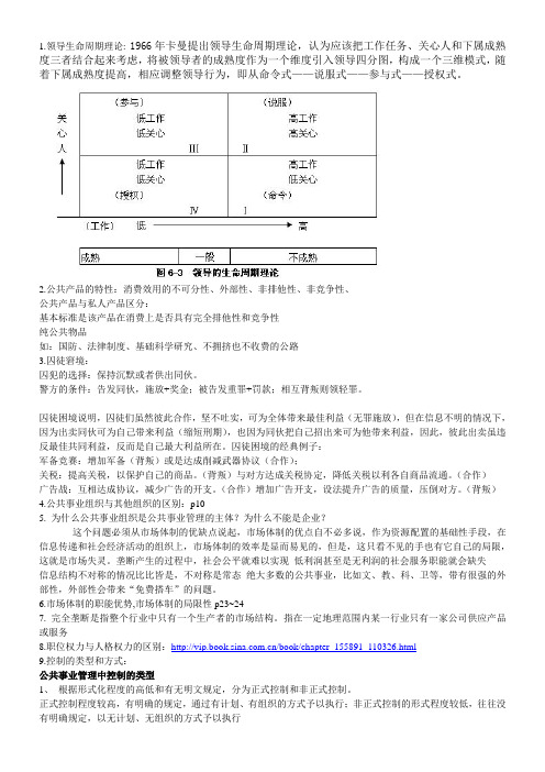 领导生命周期理论