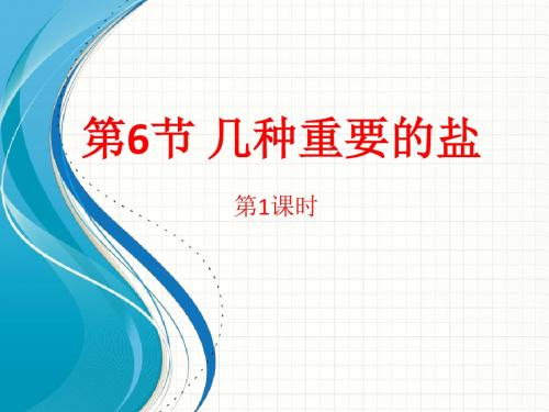 【倍速课时学练】浙教版九年级科学上册课件 第一章 物质及其变化第六节 几种重要的盐  第一课时