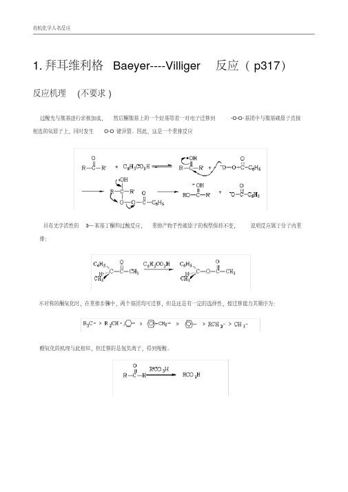 (完整版)经典有机人名反应