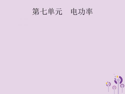 (课标通用)甘肃省2019年中考物理总复习第七单元电功率第17讲电功电功率电热课件